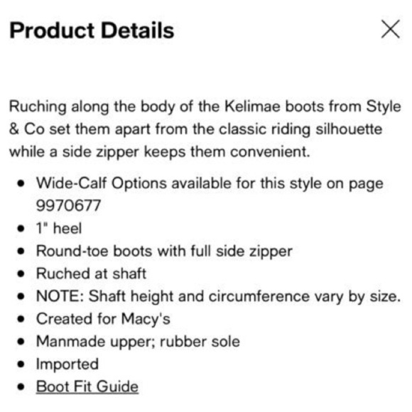 NIB Style & Co. Kelimae Scrunched Black Boots - 8.5 - Picture 7 of 7